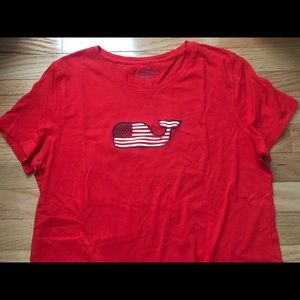 NWOT Vineyard Vines Flag Whale Logo Tee